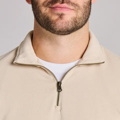 Men's Solid French Terry Quarter Zip