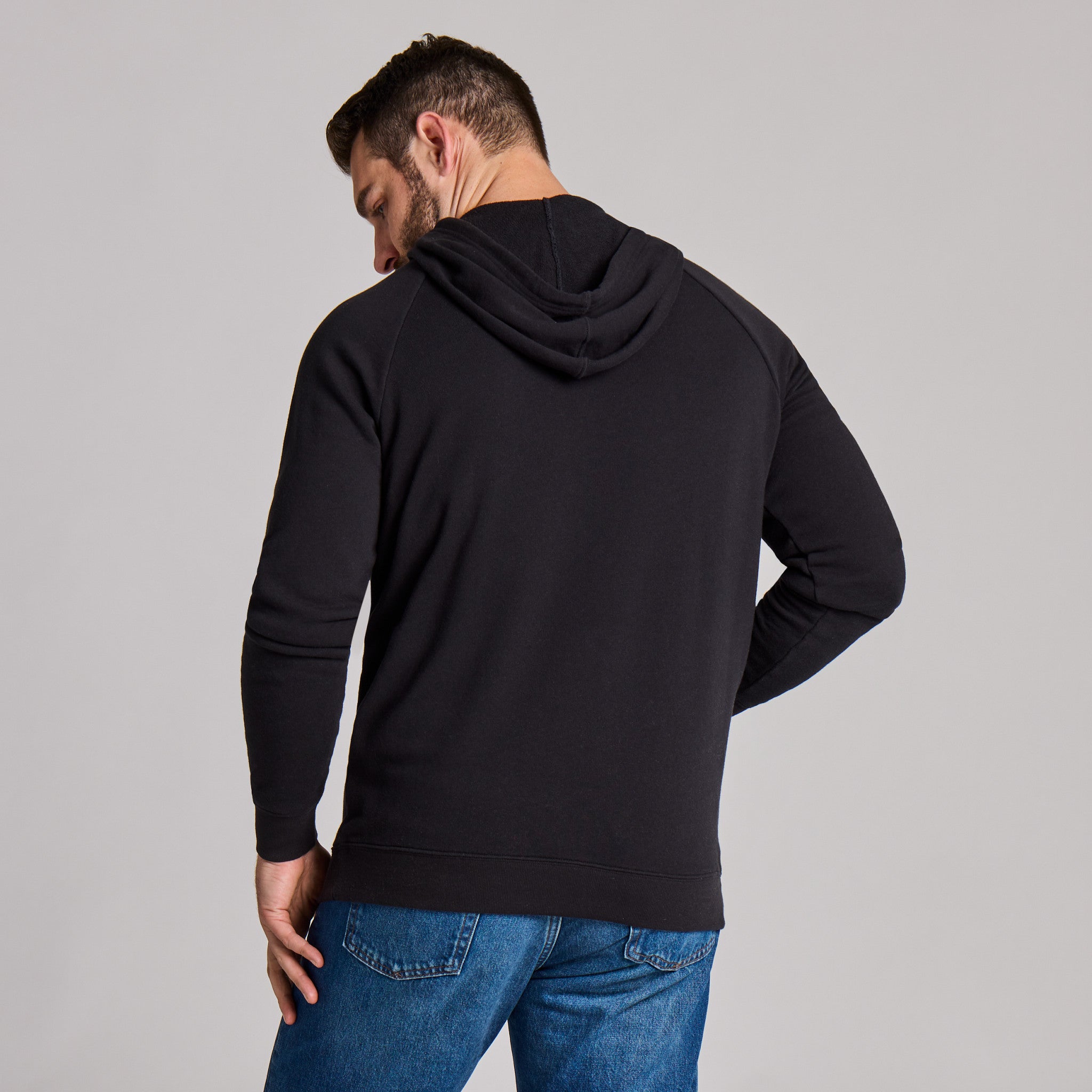 Men's Solid French Terry Pullover Hoodie