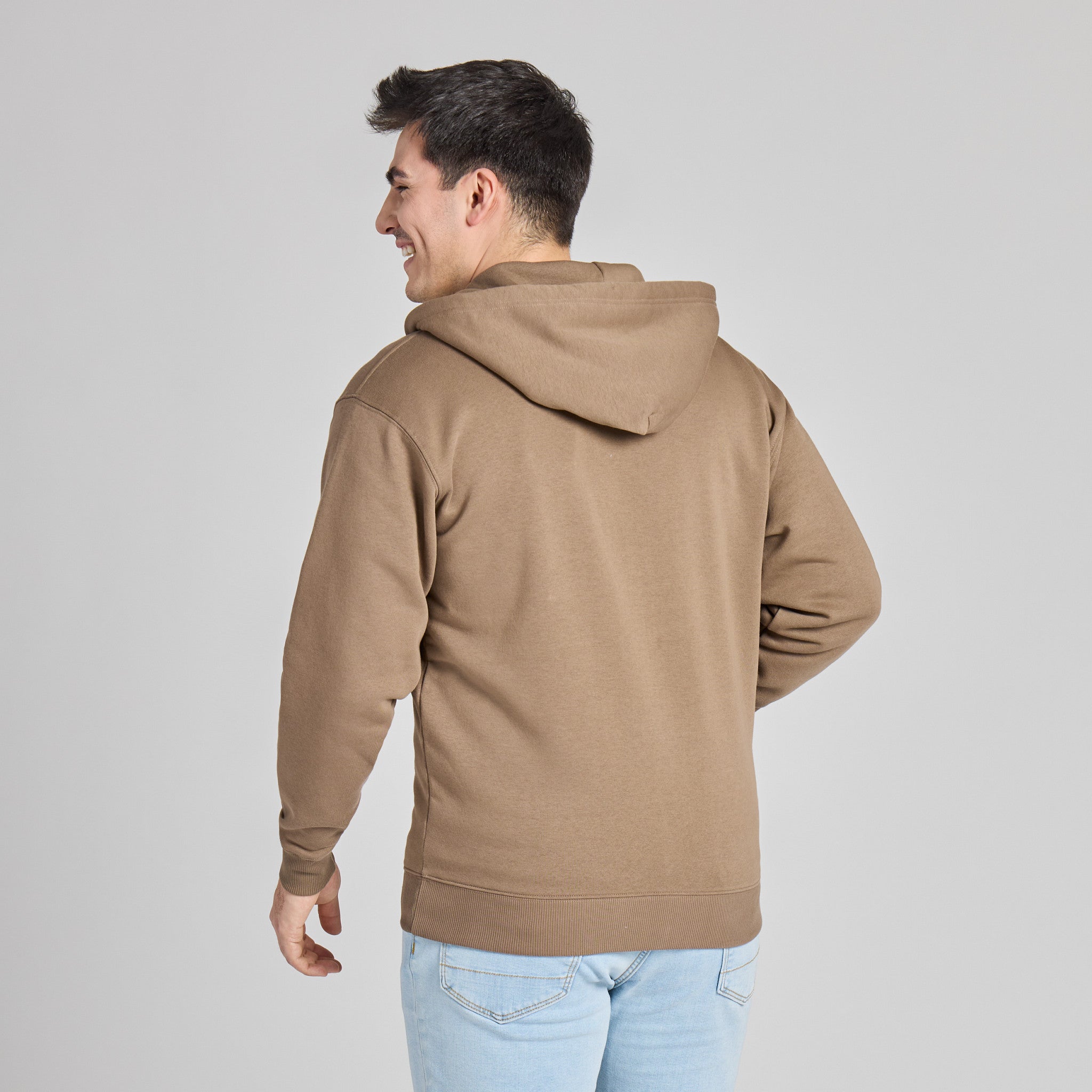 Men's Solid Good Vibes Zip Hoodie