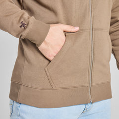 Men's Solid Good Vibes Zip Hoodie
