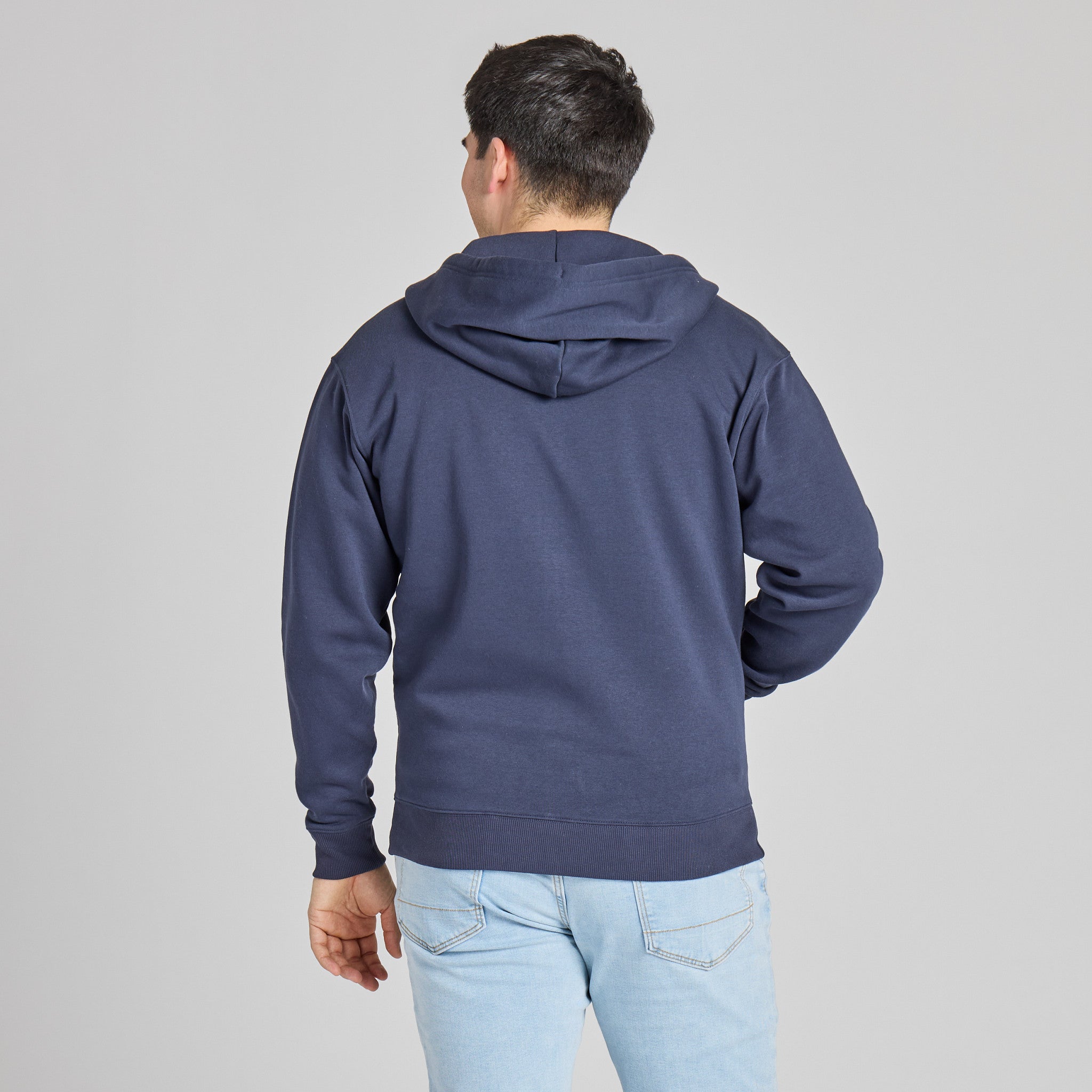 Men's Solid Good Vibes Zip Hoodie
