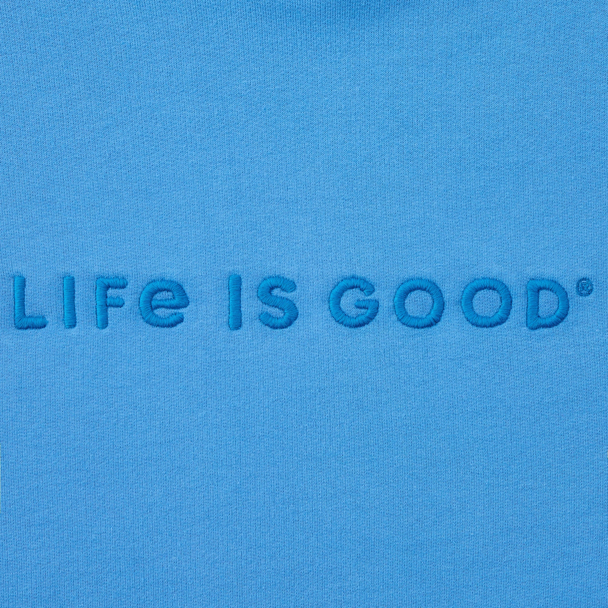 Men's Life is Good Crafty Wordmark Good Vibes Hoodie