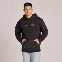 Men's Life is Good Crafty Wordmark Good Vibes Hoodie