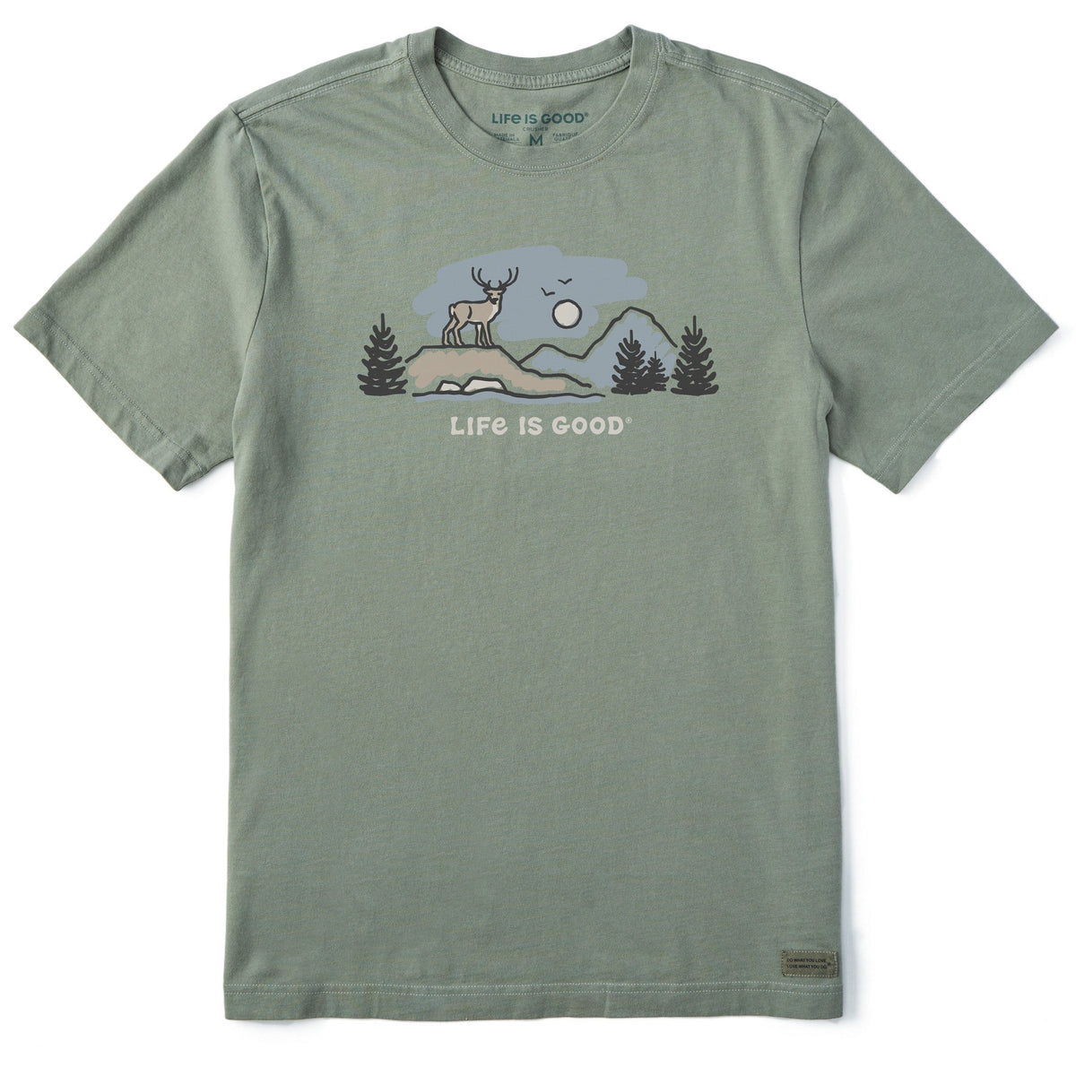 Men's White Tail Buck Vista Short Sleeve Crusher Tee