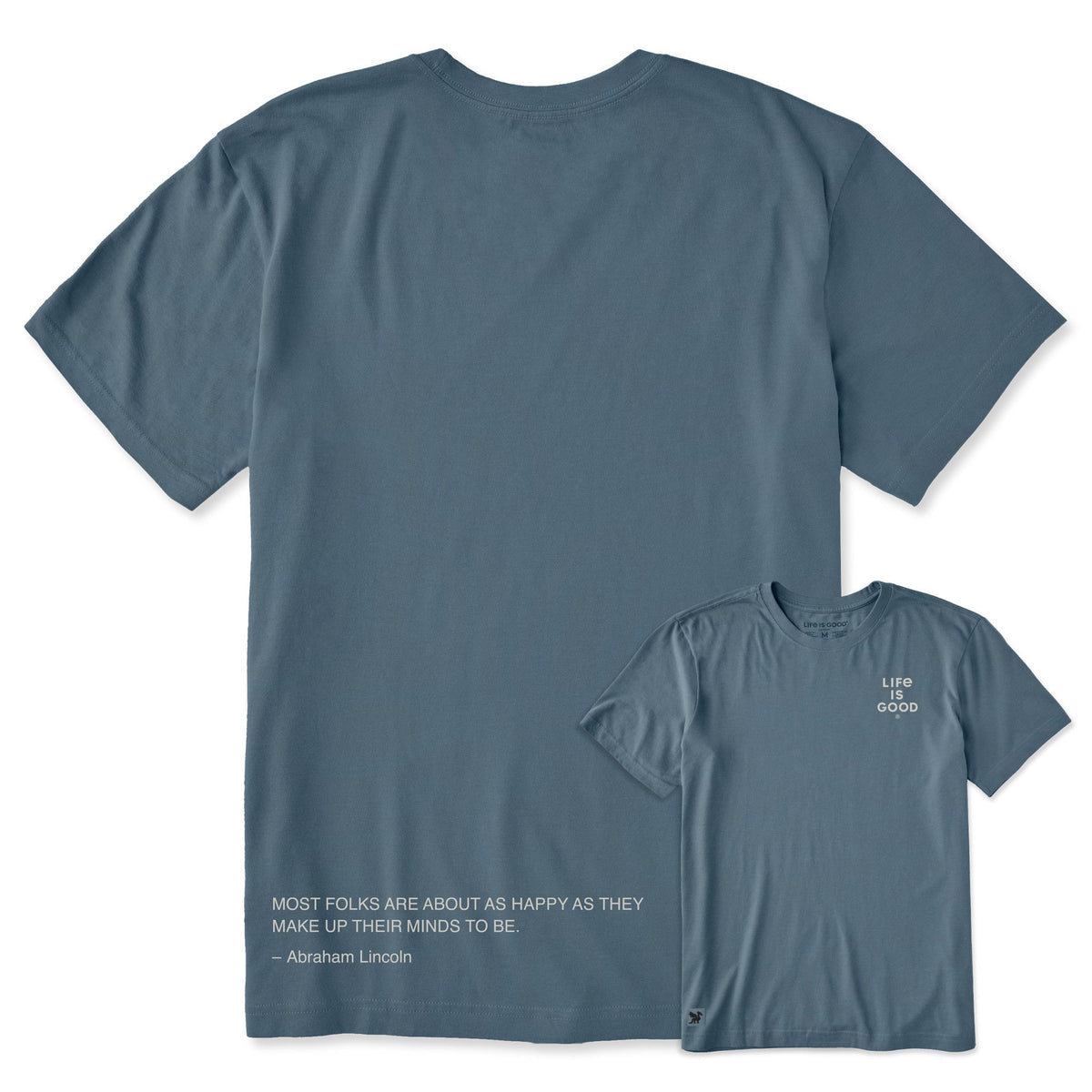 Men's Most Folks are Happy - Lincoln Short Sleeve Crusher Tee