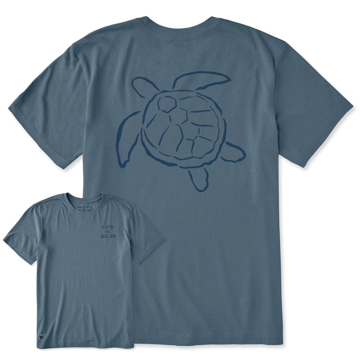 Men's Sea Turtle Brush Short Sleeve Crusher Tee