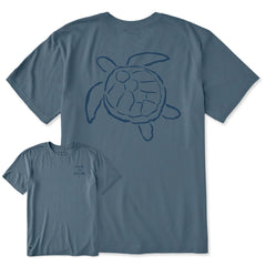 Men's Sea Turtle Brush Short Sleeve Crusher Tee