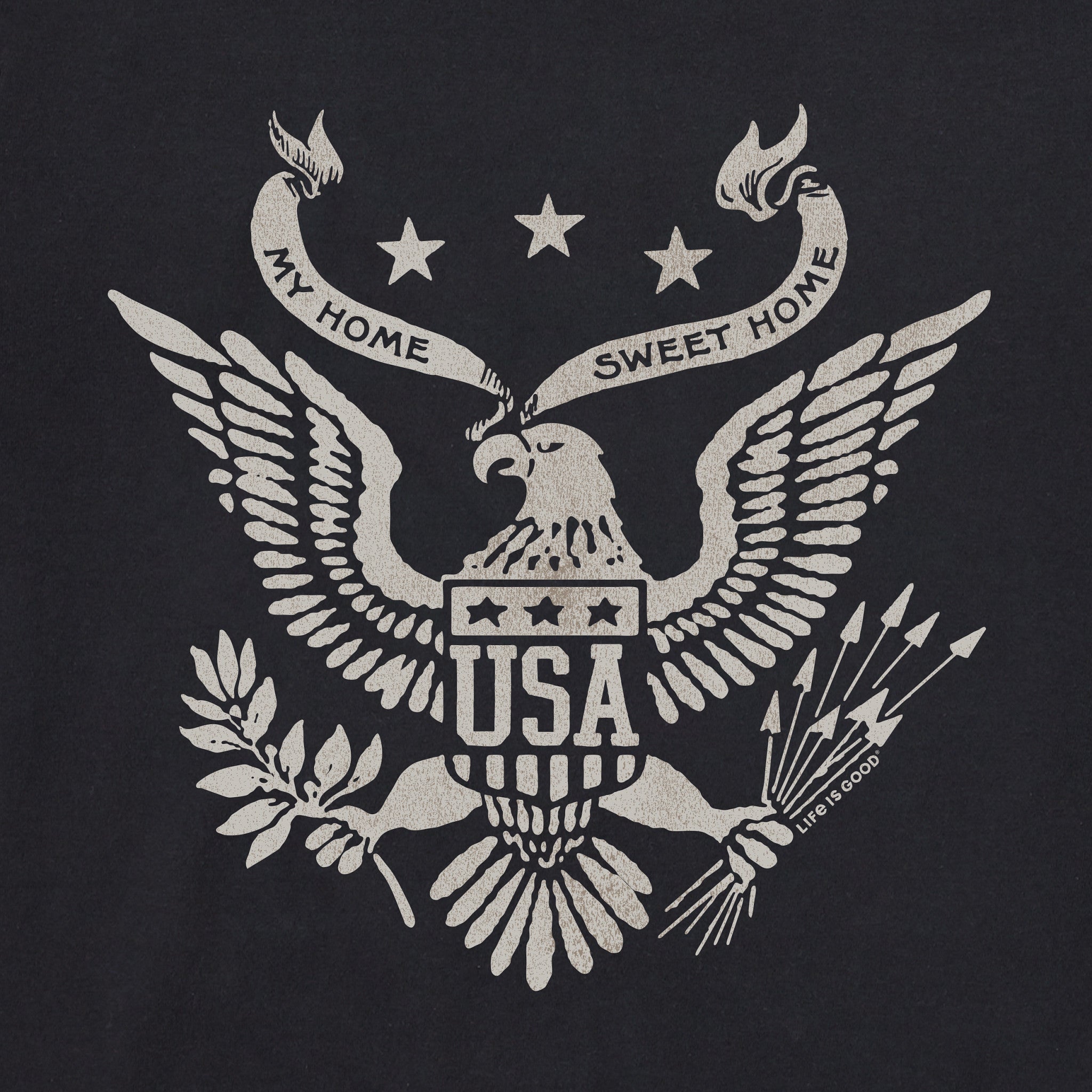 Men's My Home Sweet Home Eagle Short Sleeve Crusher Tee
