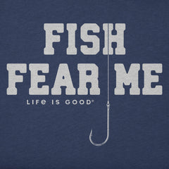 Men's Hook Fish Fear Me Short Sleeve Crusher Tee
