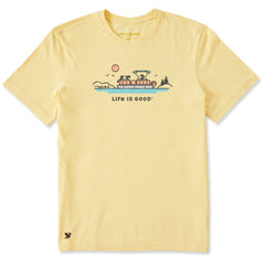 Men's Pontoon Boat Lake Vista Short Sleeve Crusher Tee