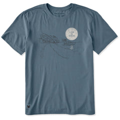 Men's Sketchy Ocean Sunset Short Sleeve Crusher Tee
