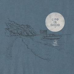Men's Sketchy Ocean Sunset Short Sleeve Crusher Tee
