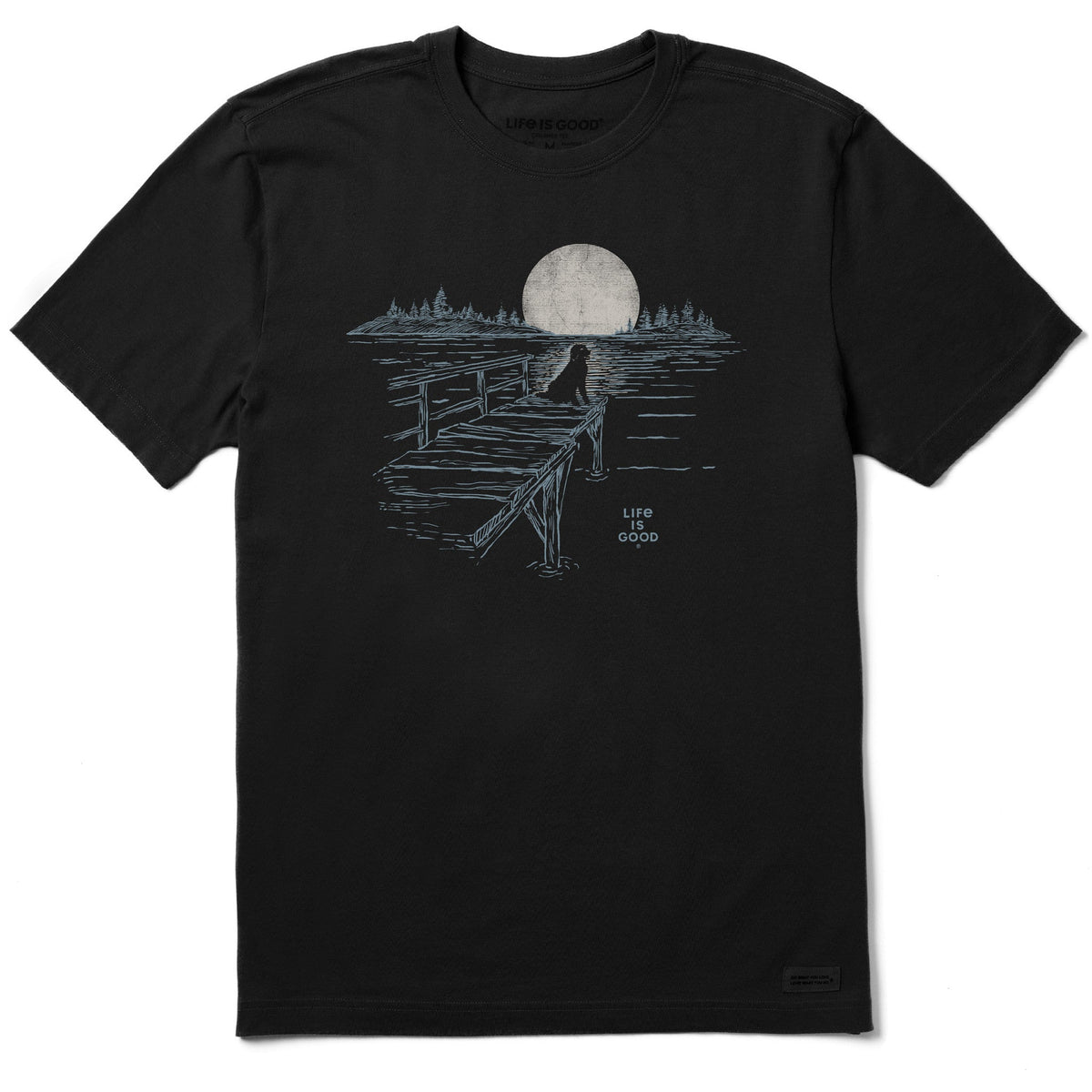 Men's Dock Dog Landscape Sunset Short Sleeve Crusher Tee