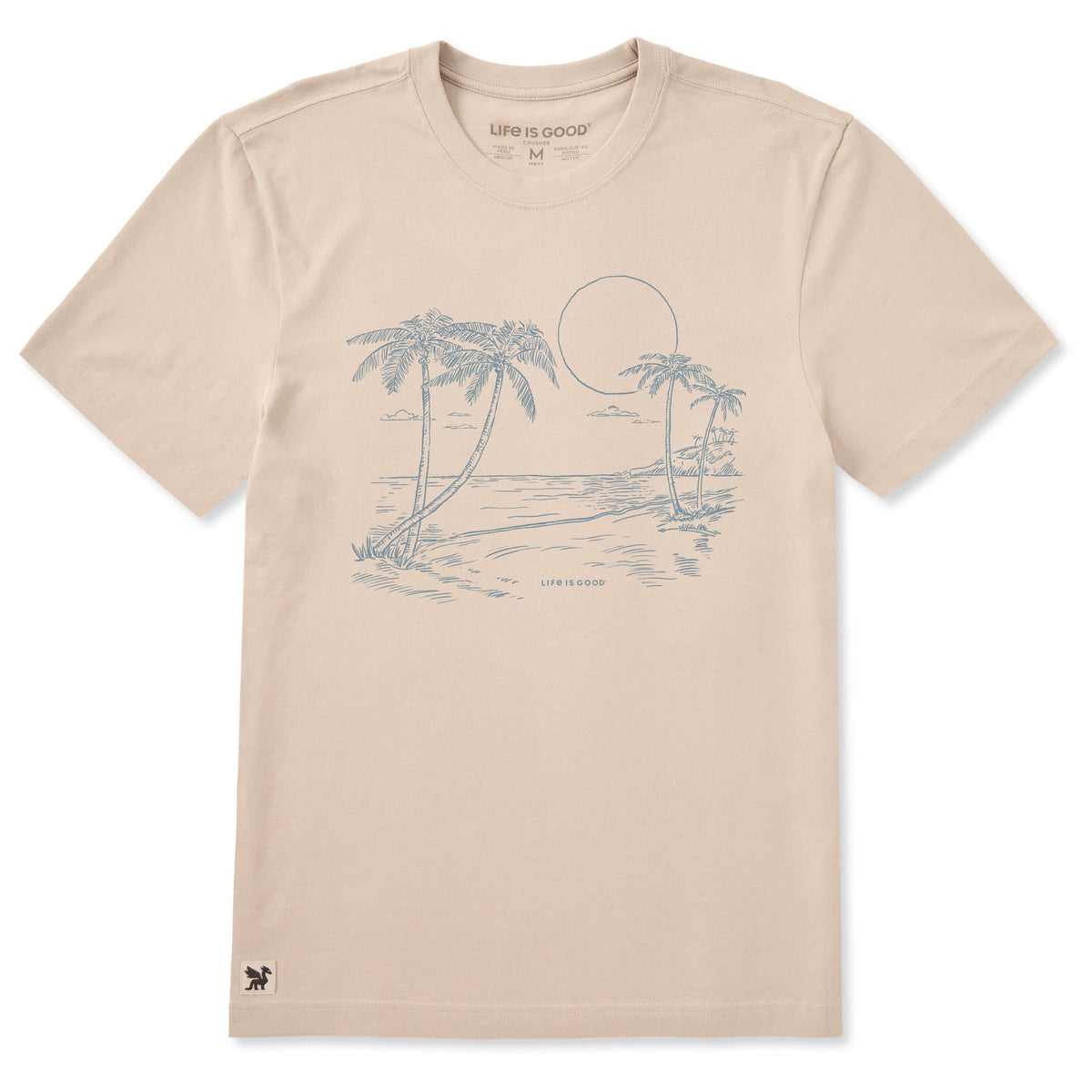 Men's Beach Palms Sunset Short Sleeve Crusher Tee