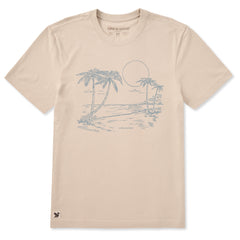 Men's Beach Palms Sunset Short Sleeve Crusher Tee