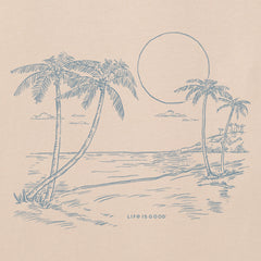 Men's Beach Palms Sunset Short Sleeve Crusher Tee