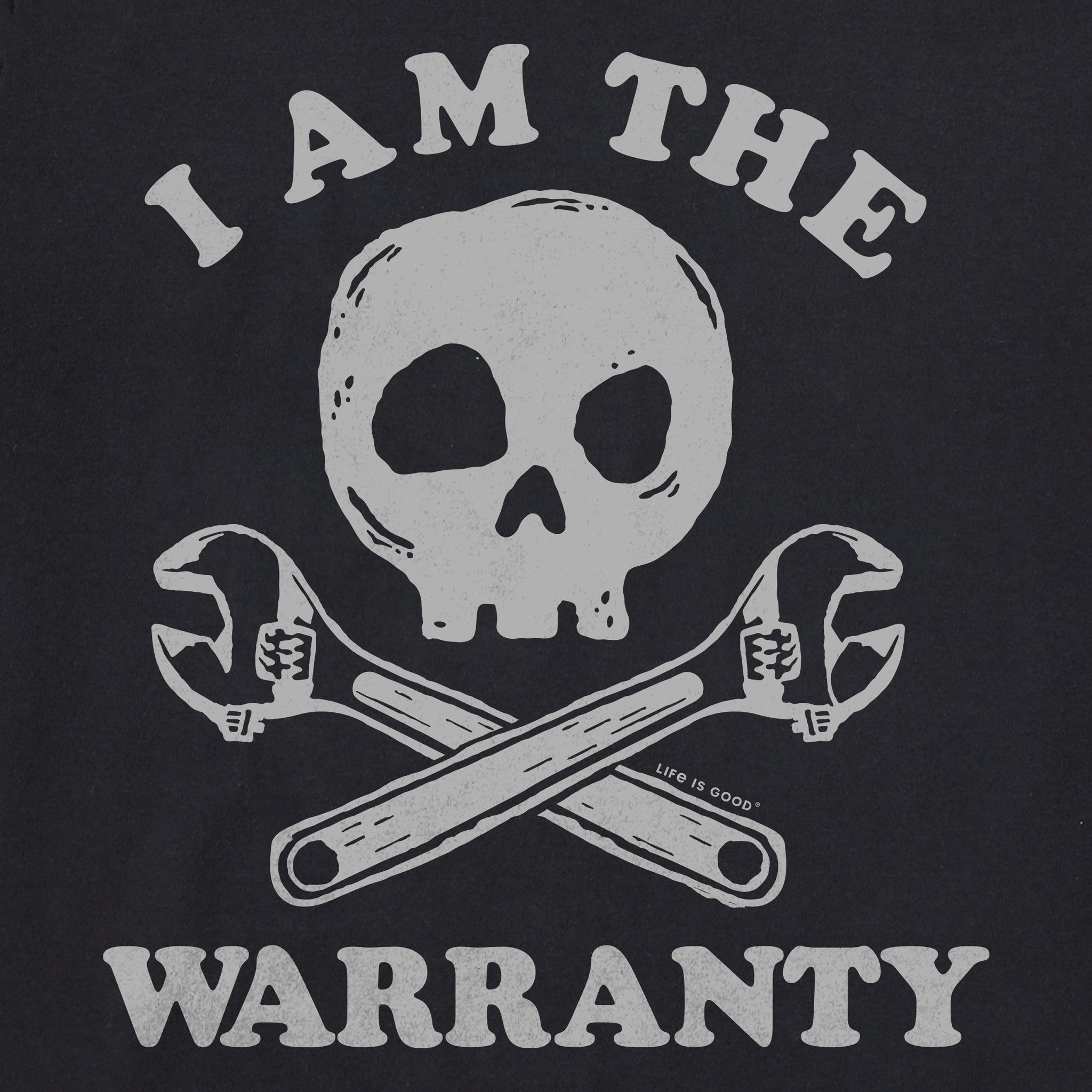 Men's I am the Warranty Skull & Tools Short Sleeve Crusher Tee