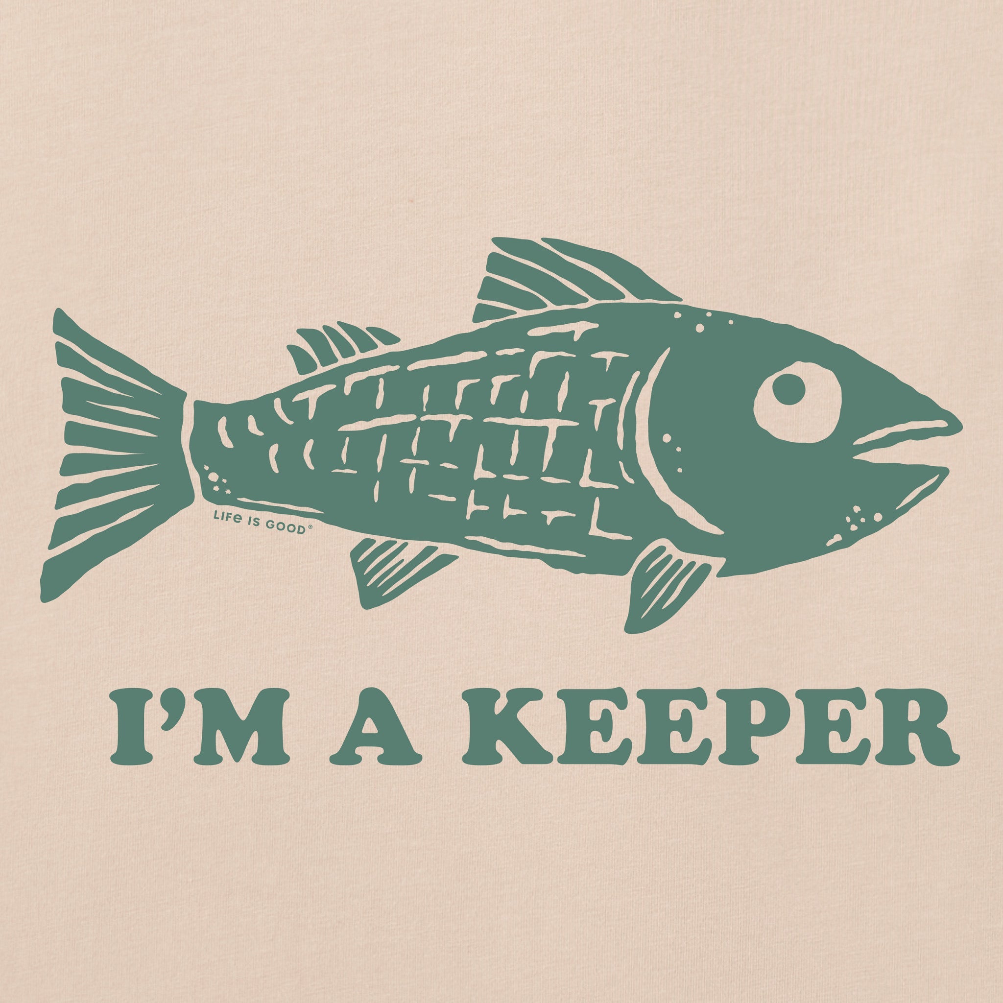 Men's I'm a Keeper Fish Short Sleeve Crusher Tee
