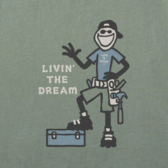 Men's Jake Livin' the Dream Handyman Short Sleeve Crusher Tee