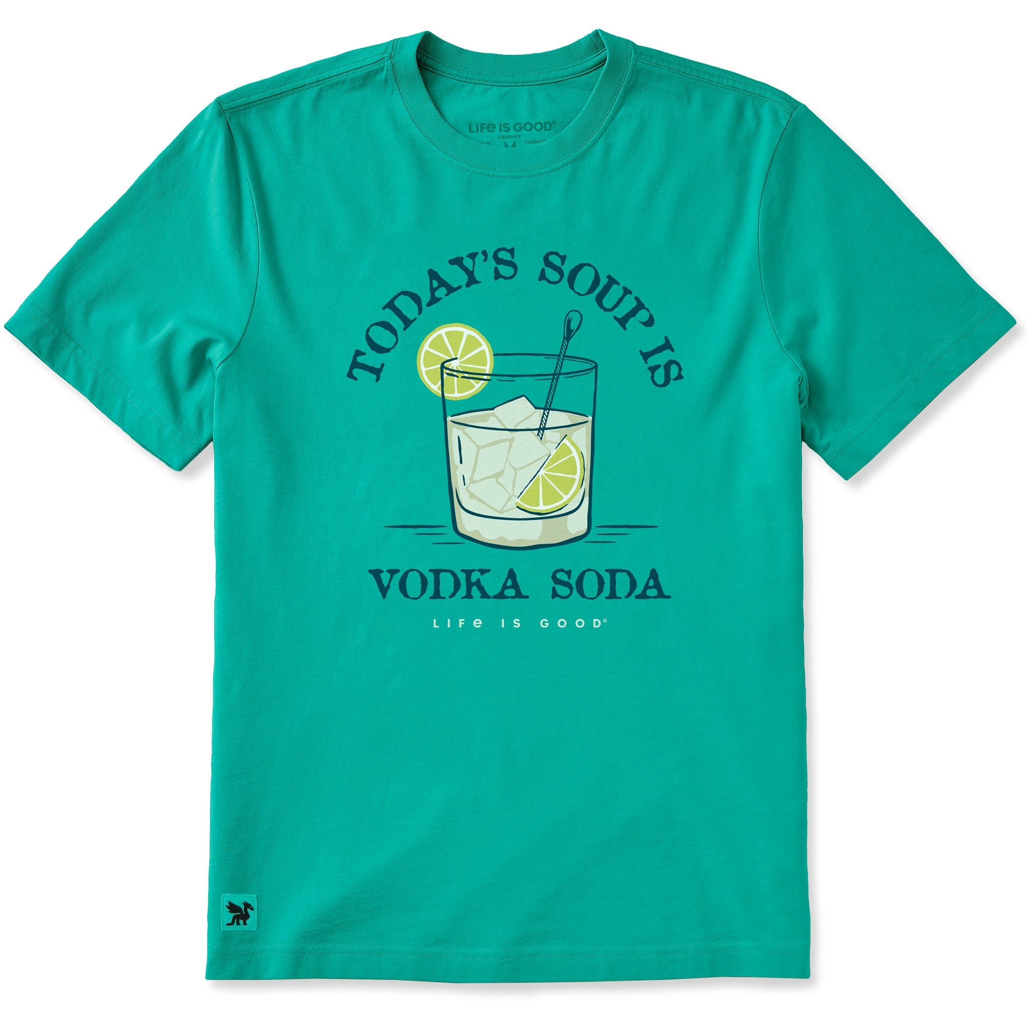 Men's Vodka Soda Soup Cocktail Short Sleeve Crusher Tee