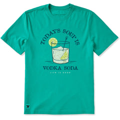 Men's Vodka Soda Soup Cocktail Short Sleeve Crusher Tee