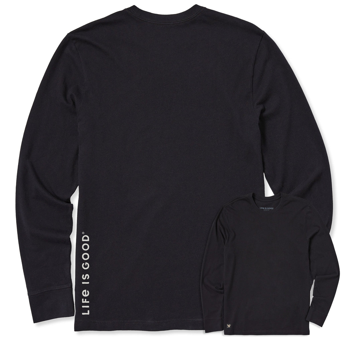 Men's Life is Good Crafty Wordmark Long Sleeve Crusher Tee