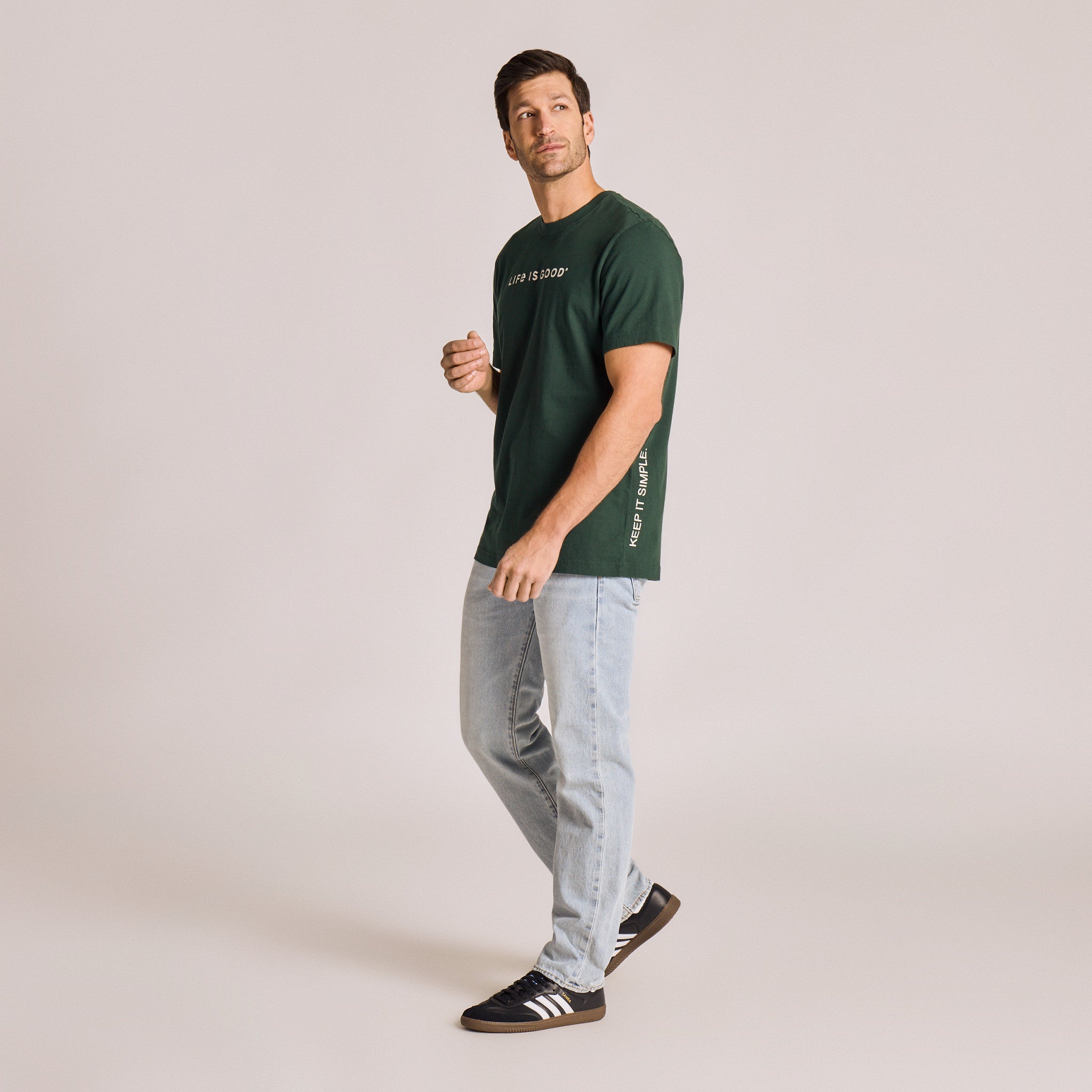 Men's Keep it Simple Vertical Short Sleeve Crusher-LITE Tee
