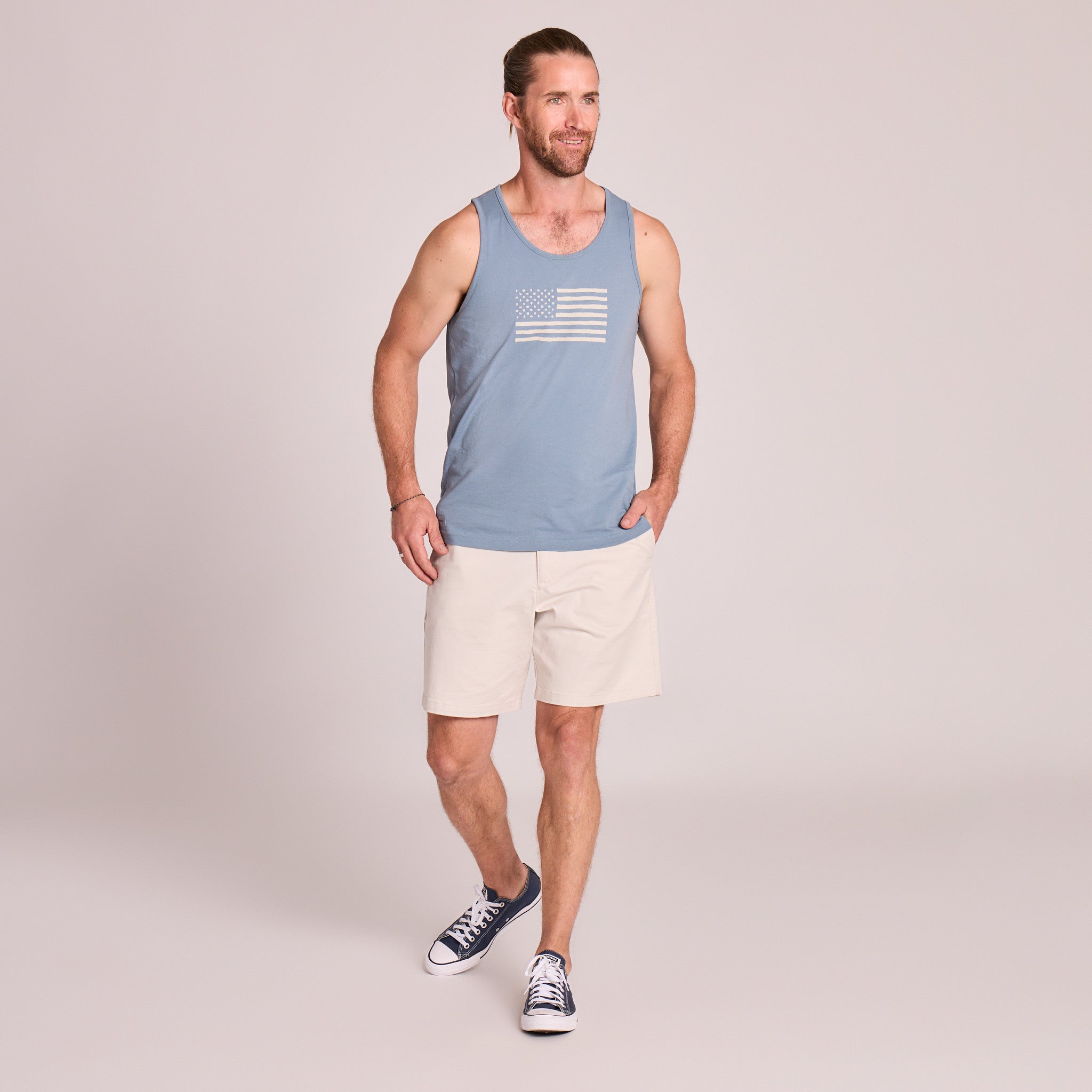 Men's US Flag Tribal Dots Crusher-LITE Tank