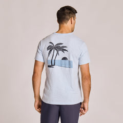 Men's Sunset Two Palms Short Sleeve Slub Slim Fit Tee