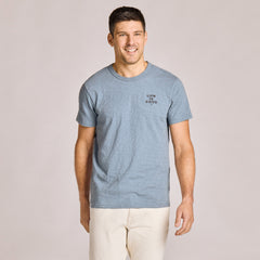 Men's Life was Good Cowboy Skull Short Sleeve Slub Slim Fit Tee