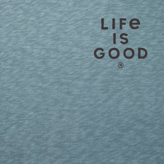 Men's Life was Good Cowboy Skull Short Sleeve Slub Slim Fit Tee