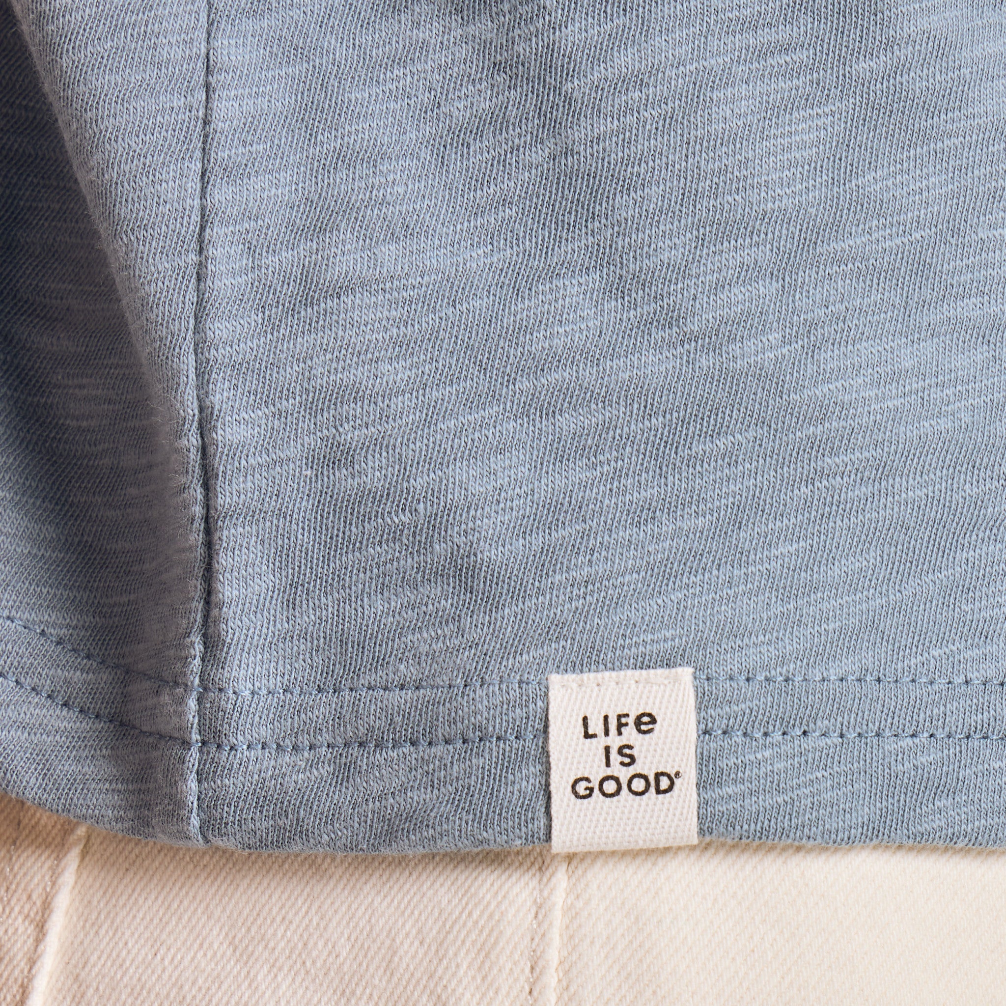 Men's Life was Good Cowboy Skull Short Sleeve Slub Slim Fit Tee