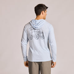 Men's ATV Kayak Long Sleeve Slub Hoodie