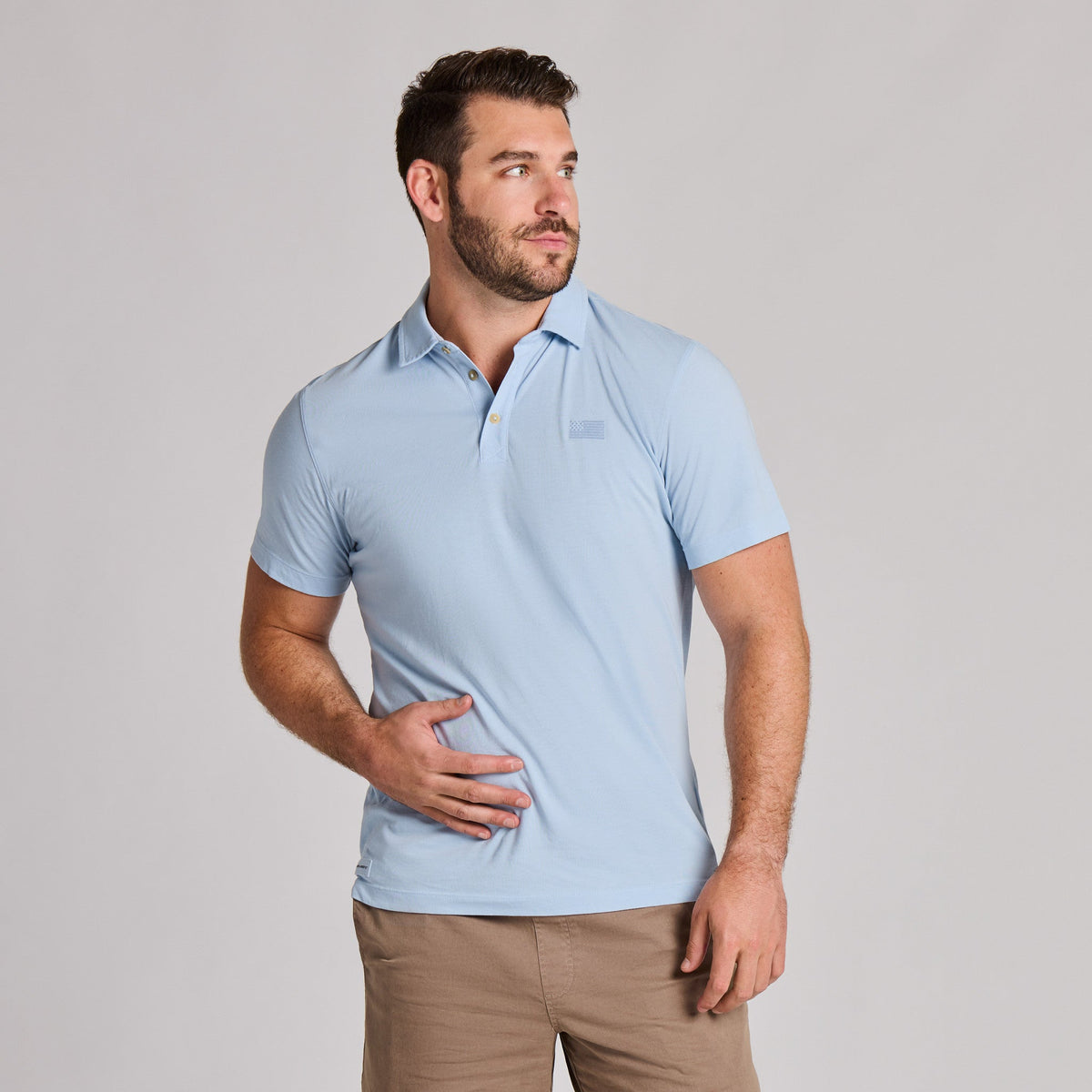 Men's US Flag Short Sleeve Crusher-LITE Polo