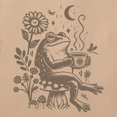 Women's Frog on a Toadstool Coffee Short Sleeve Crusher Tee