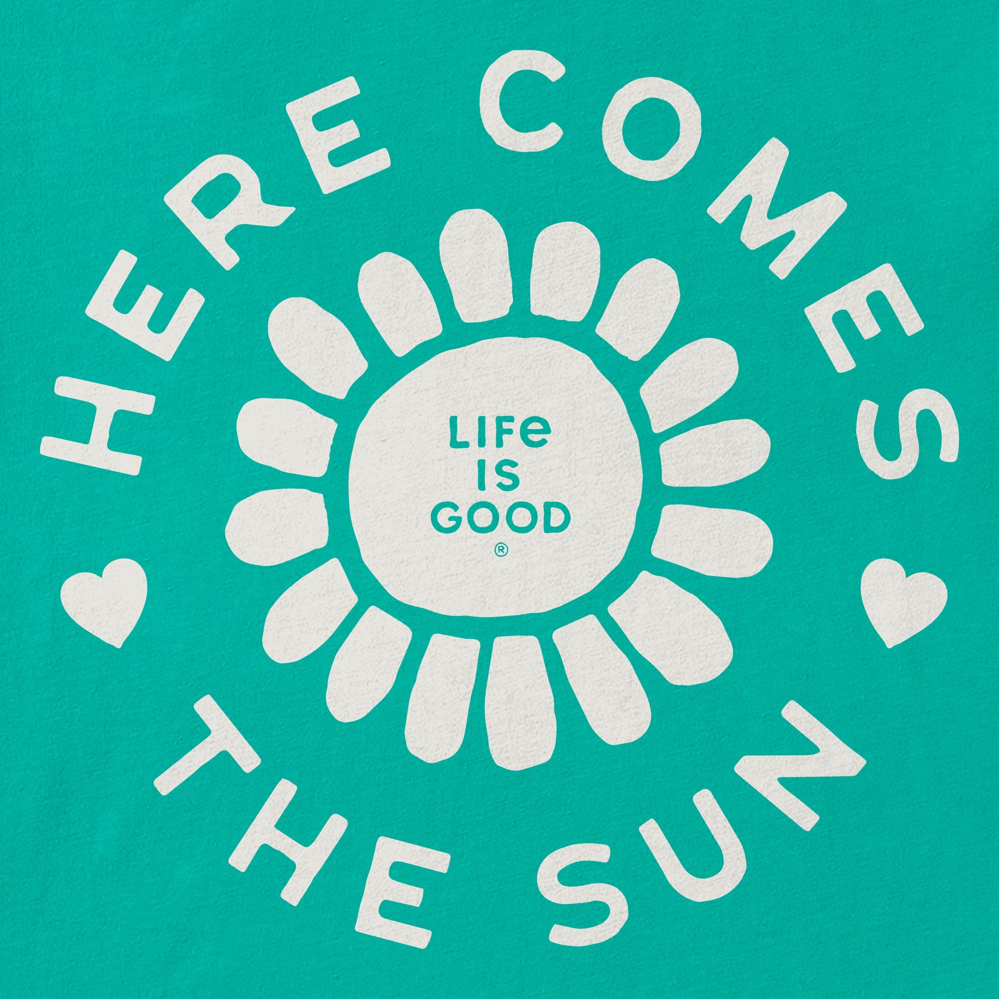 Women's Here Comes The Sun Flower Circle Short Sleeve Crusher Tee