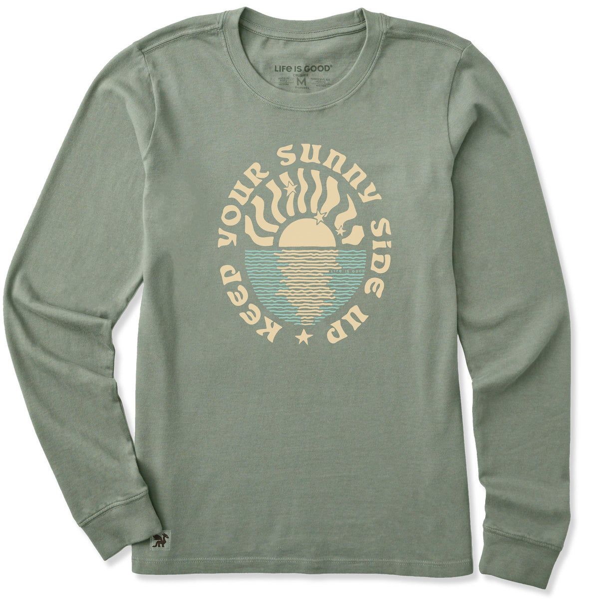 Women's Keep Your Sunny Side Up Sun and Water Long Sleeve Crusher Tee