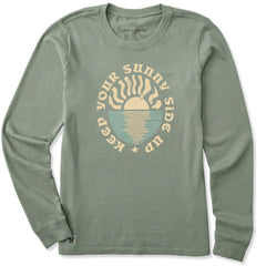 Women's Keep Your Sunny Side Up Sun and Water Long Sleeve Crusher Tee