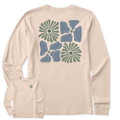 Women's Groovy Quad Floral Long Sleeve Crusher Tee