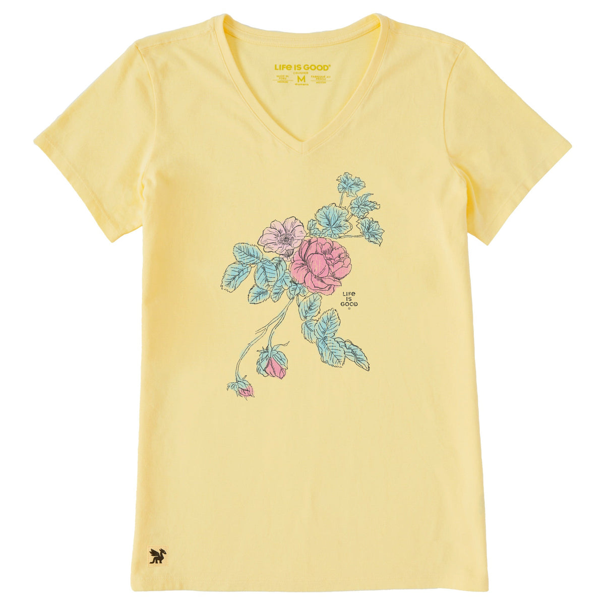 Women's A Rose By Any Other Name Short Sleeve Crusher Vee