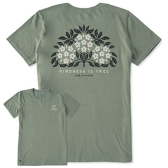 Women's Kindness is Free Floral Symmetry Short Sleeve Tee