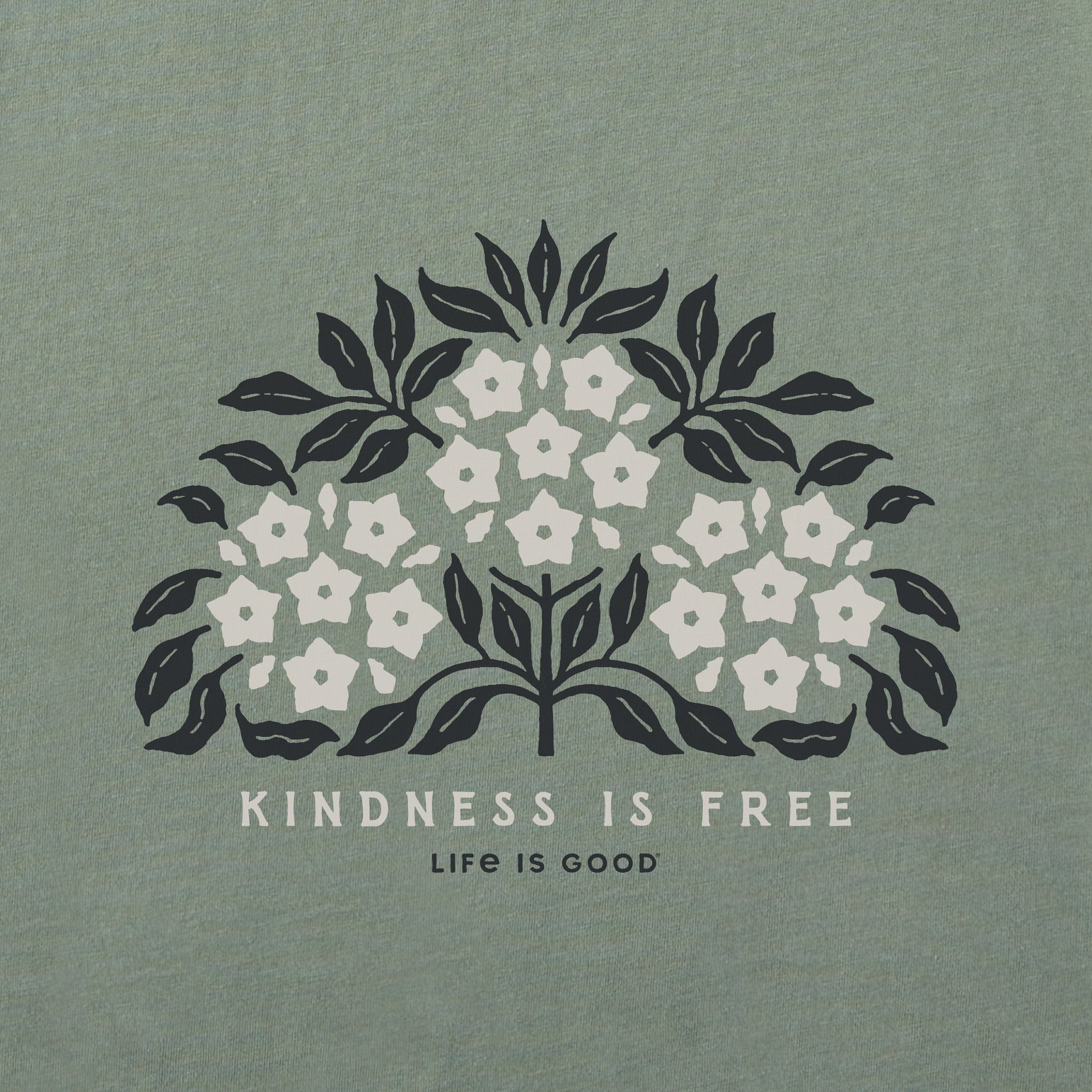 Women's Kindness is Free Floral Symmetry Short Sleeve Tee