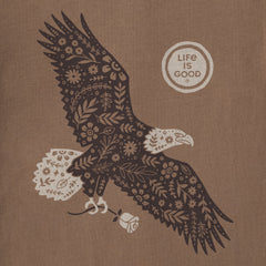 Women's Floral Eagle With Rose Short Sleeve Crusher-LITE Tee