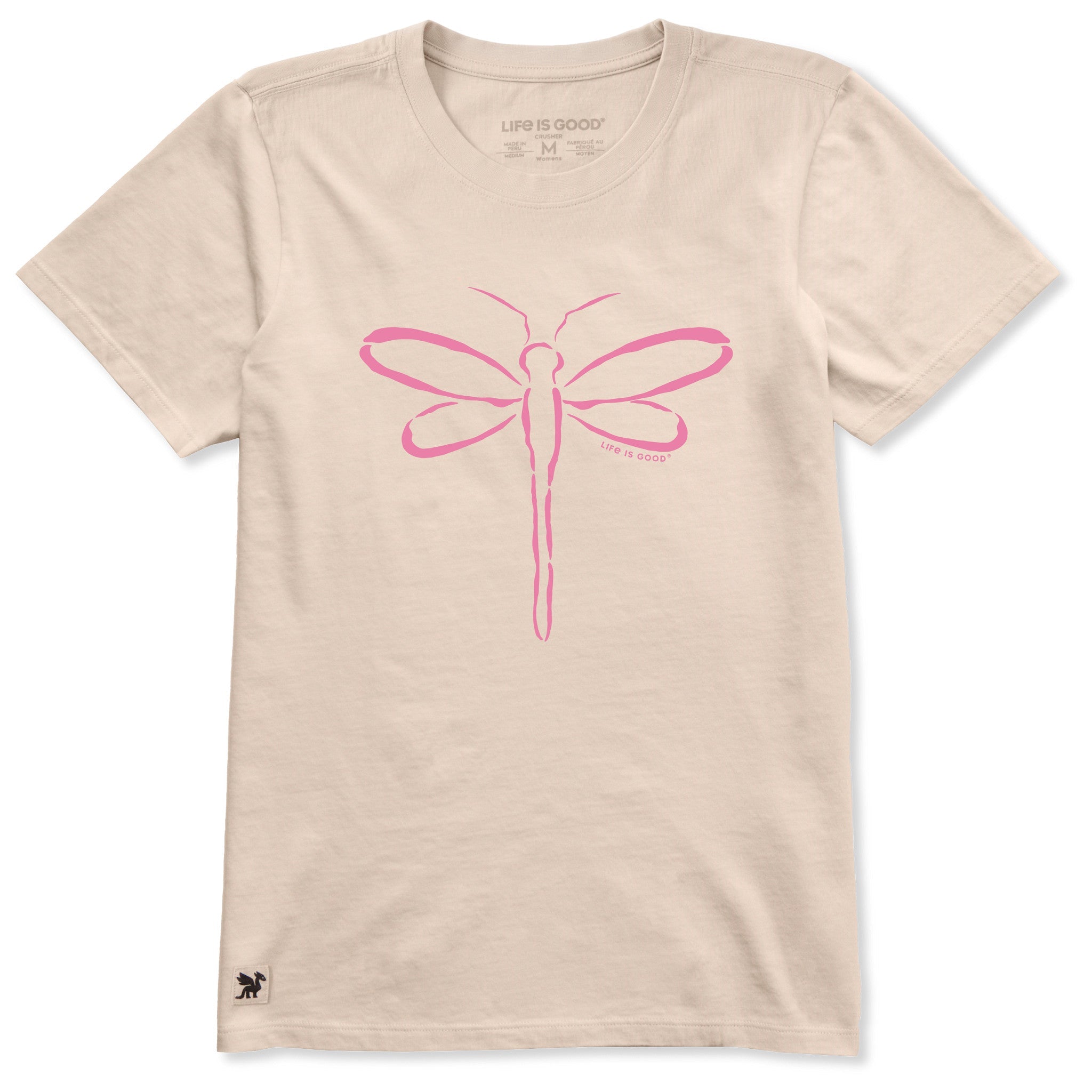 Women's Dragonfly Outline Short Sleeve Tee