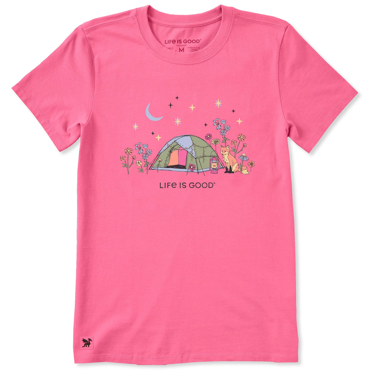 Women's Camping Fox Flowers Short Sleeve Crusher-LITE Tee