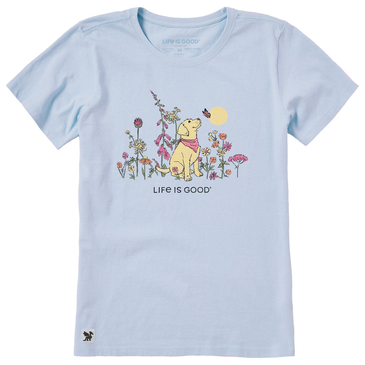 Women's Dog Among Wildflowers Short Sleeve Crusher-LITE Tee