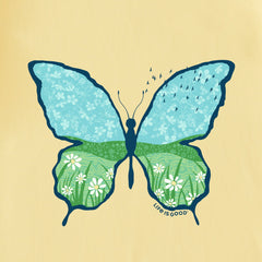 Women's Butterfly Meadow Short Sleeve Crusher-LITE Vee