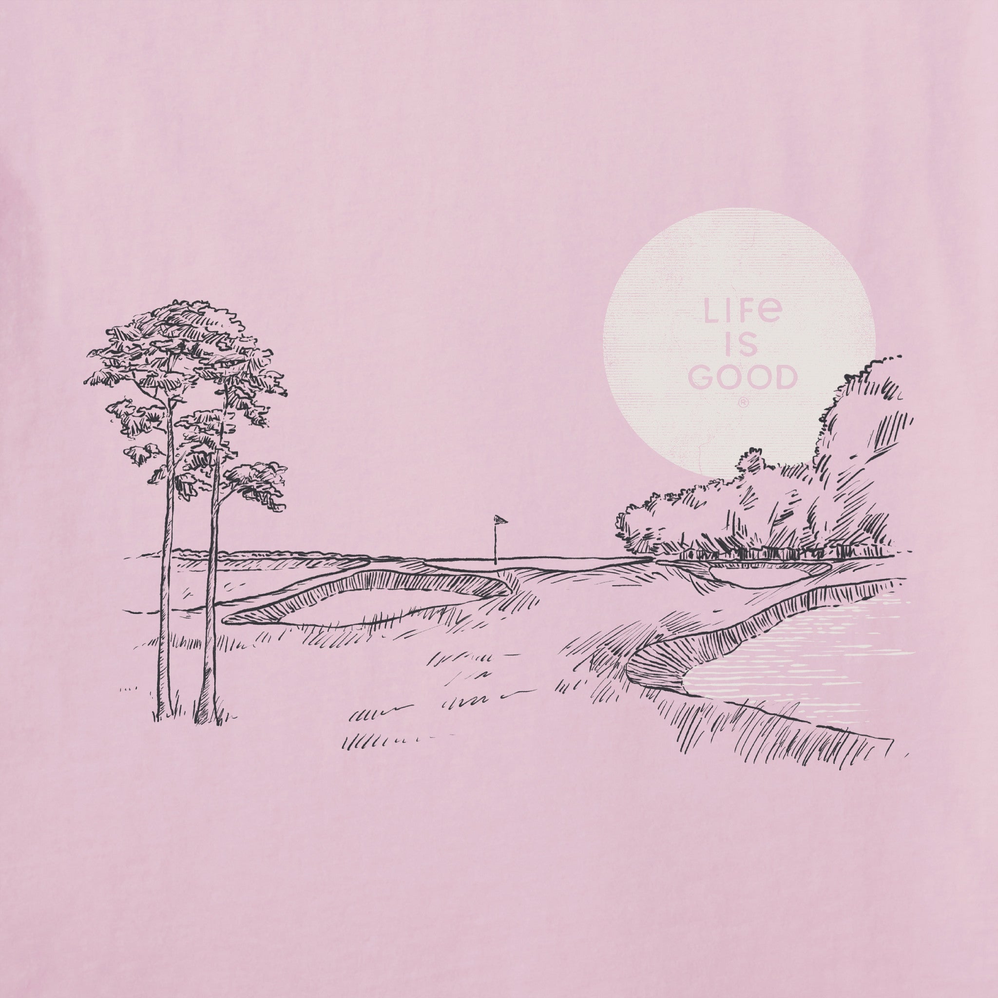 Women's Golf Fairway Sketch Short Sleeve Crusher-LITE Vee