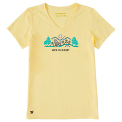 Women's Adirondack Mountain Meadow Vista Short Sleeve Crusher-LITE Vee