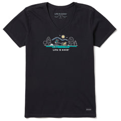 Women's Jackie Tug of War Vista Short Sleeve Crusher-LITE Vee